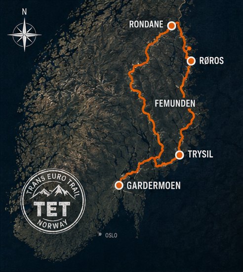 Route map of TET Norway 8